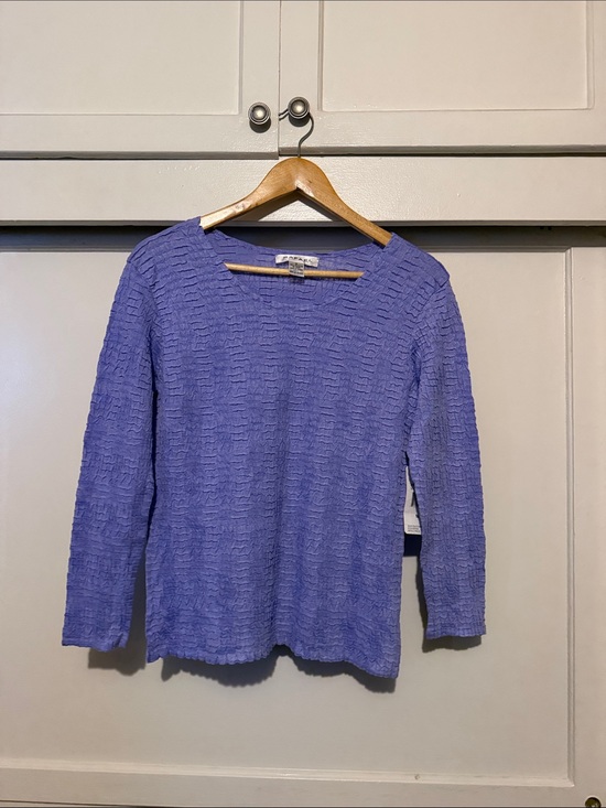 RAFAEL Tops - RAFAEL Lavender Textured Scoop Neck Top